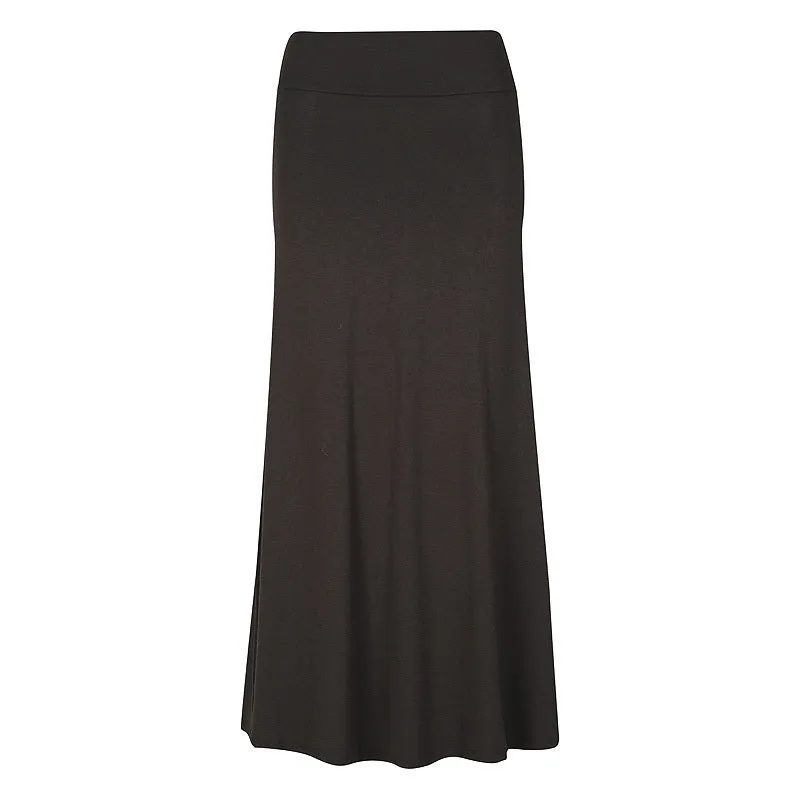 ARIANNA Bamboo Black A-line Skirt