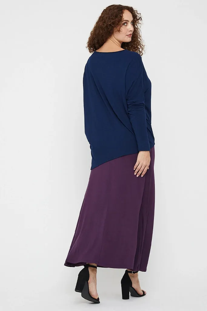 ARIANNA Bamboo Plum A-line Skirt