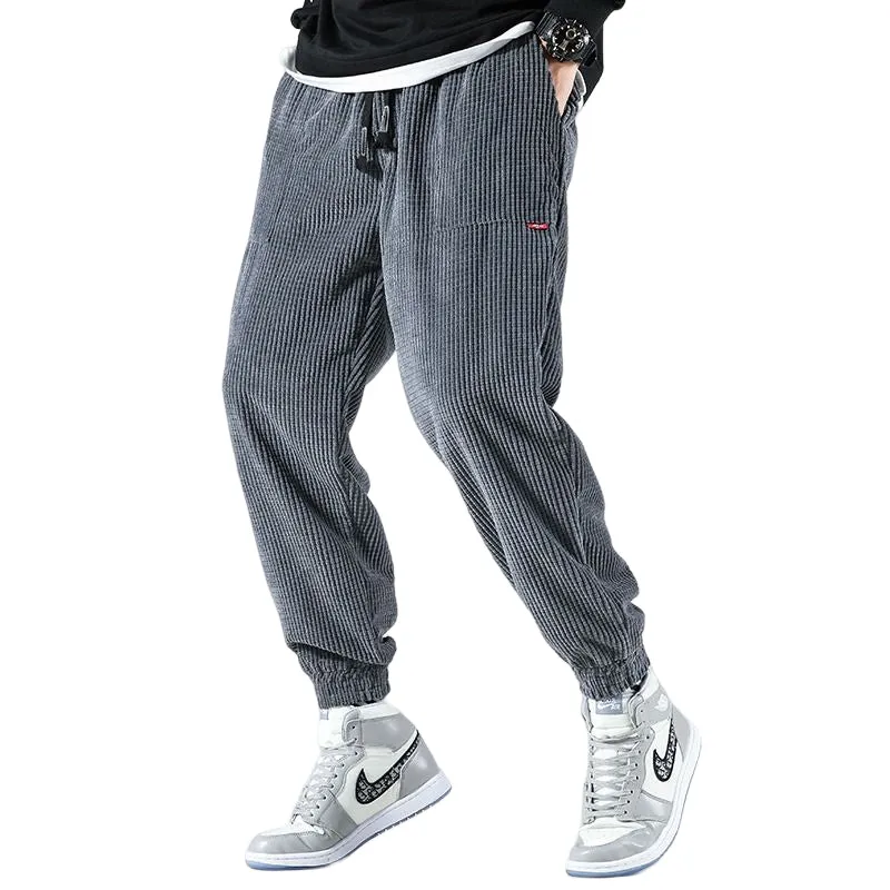 Casual Corduroy Fleece Sweatpants For Men