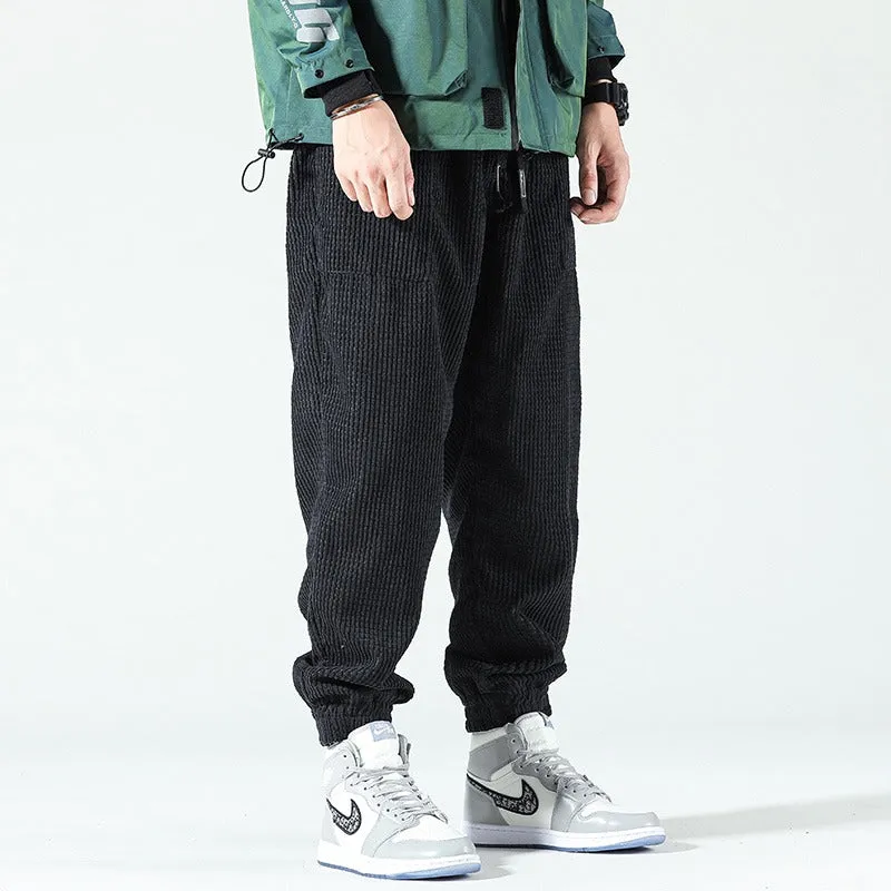 Casual Corduroy Fleece Sweatpants For Men