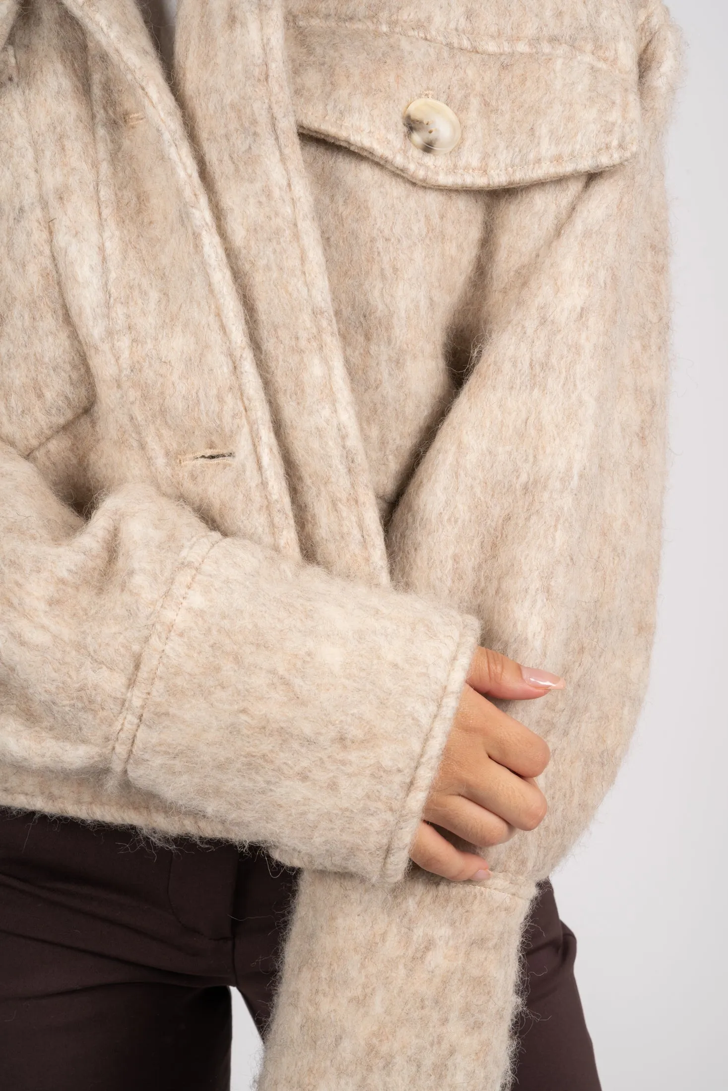 Charlie Jacket - Beige Mohair