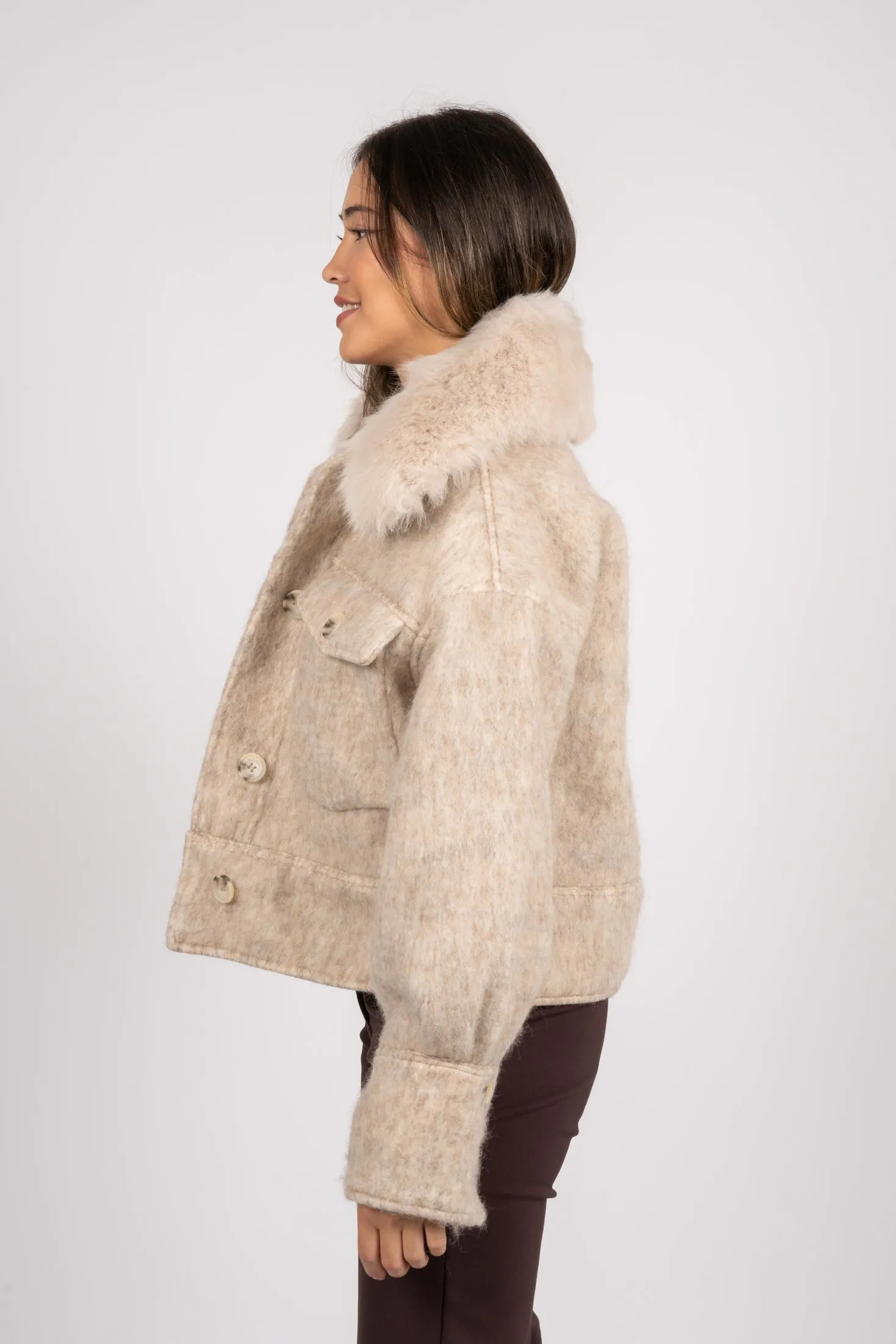 Charlie Jacket - Beige Mohair