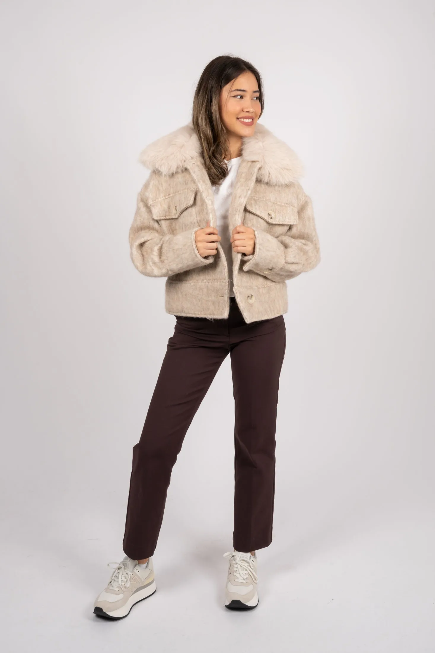 Charlie Jacket - Beige Mohair