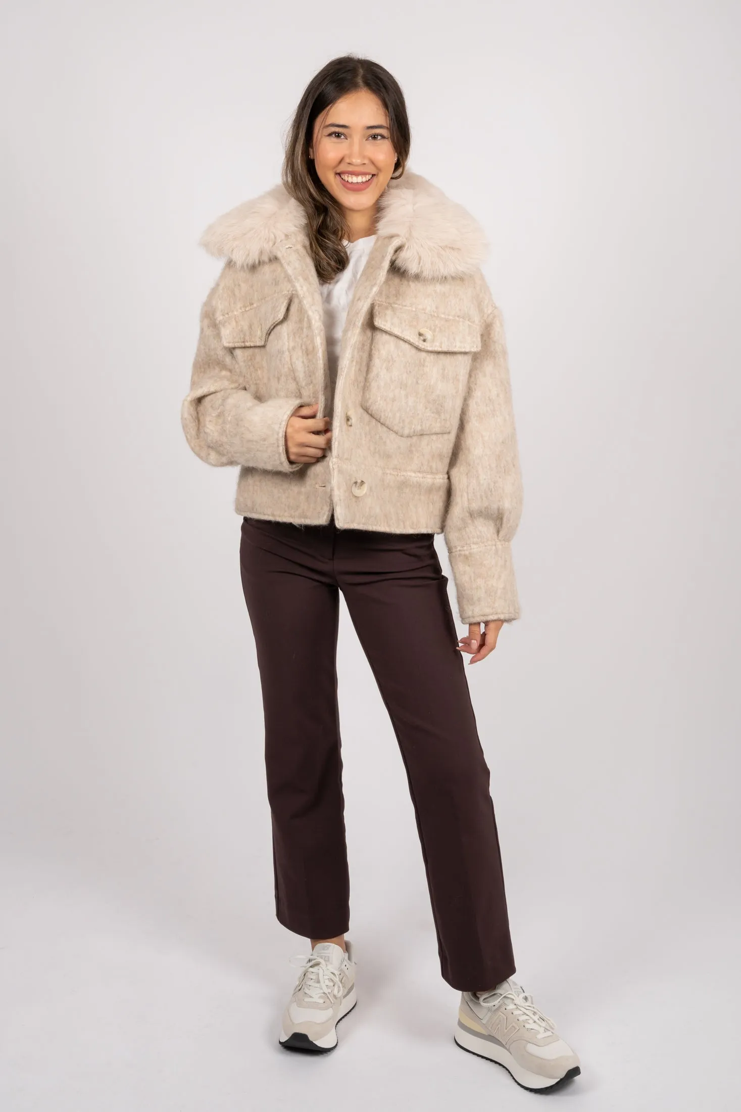 Charlie Jacket - Beige Mohair