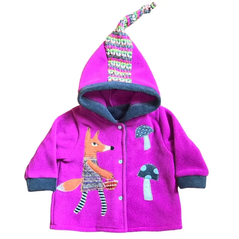Fox Mushroom Picking Hooded Jacket 3 Months - 6 Years Made in USA