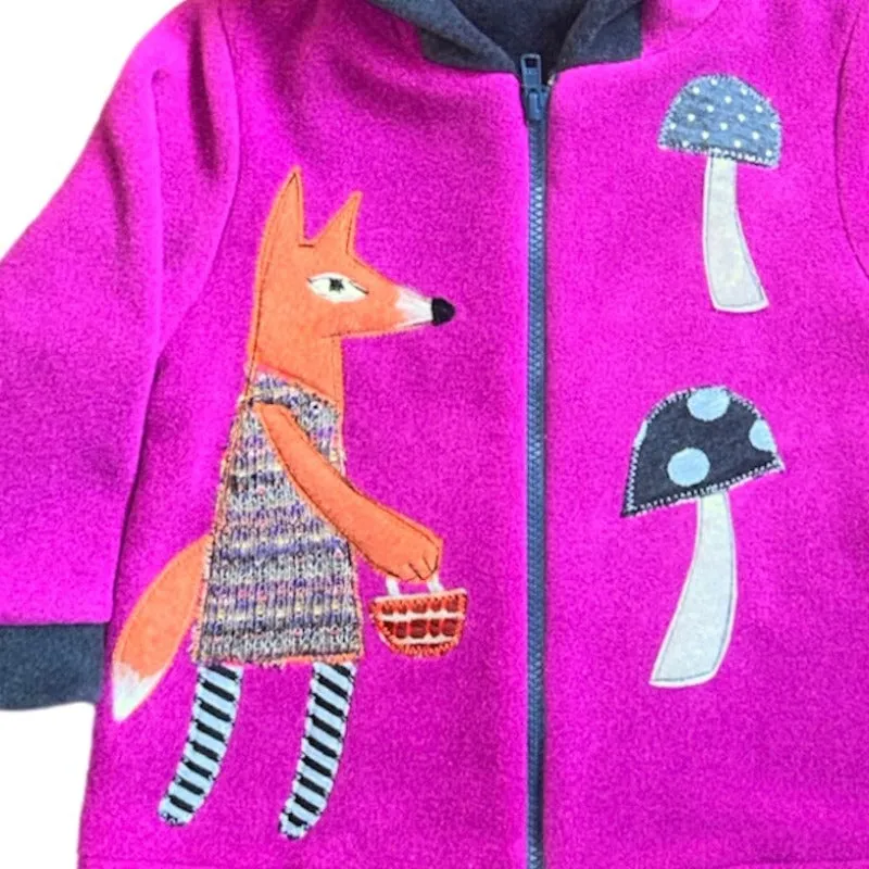 Fox Mushroom Picking Hooded Jacket 3 Months - 6 Years Made in USA