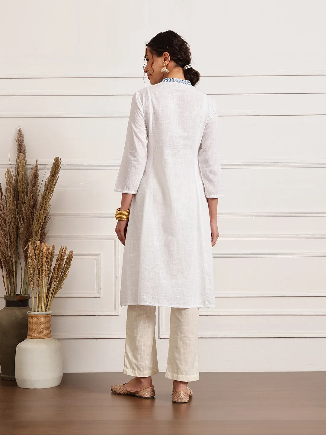 Frost Collared Long Kurta