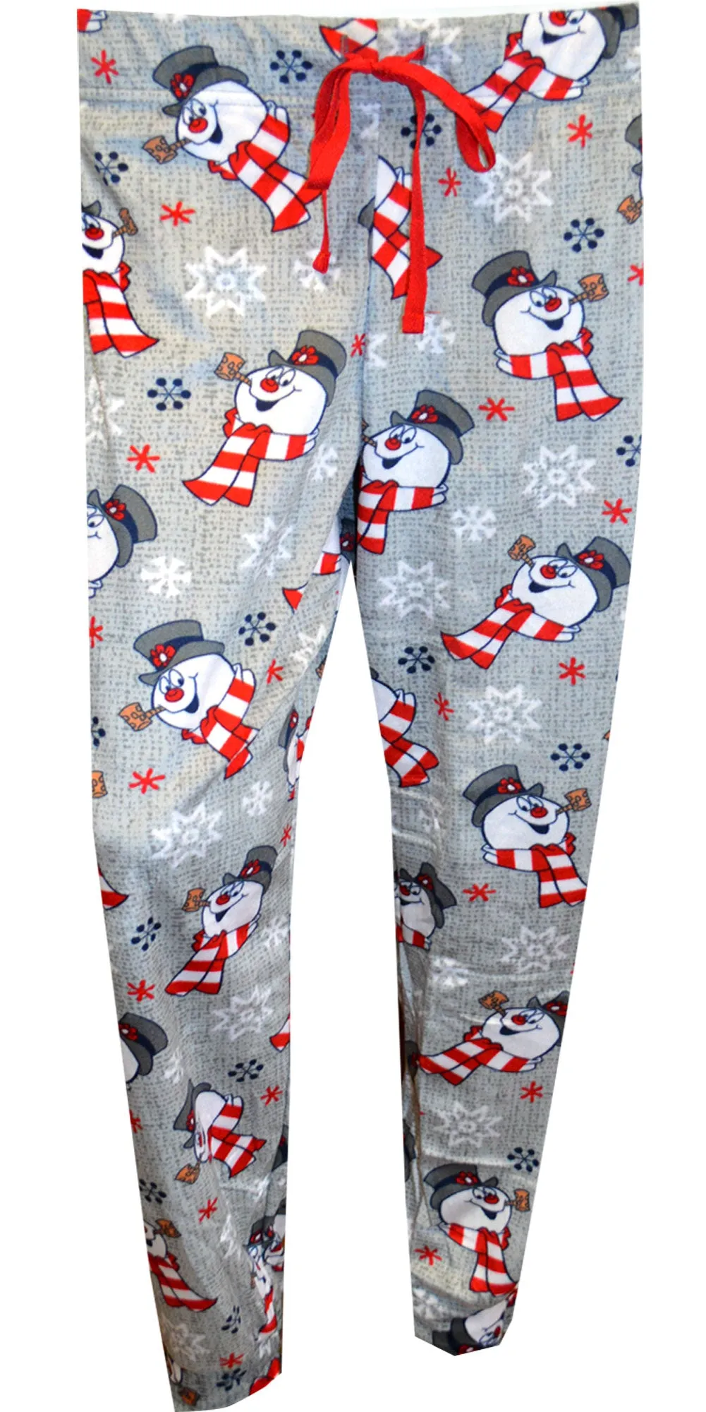 Frosty the Snowman Ladies Silky Fleece Cuffed Sleep Pants