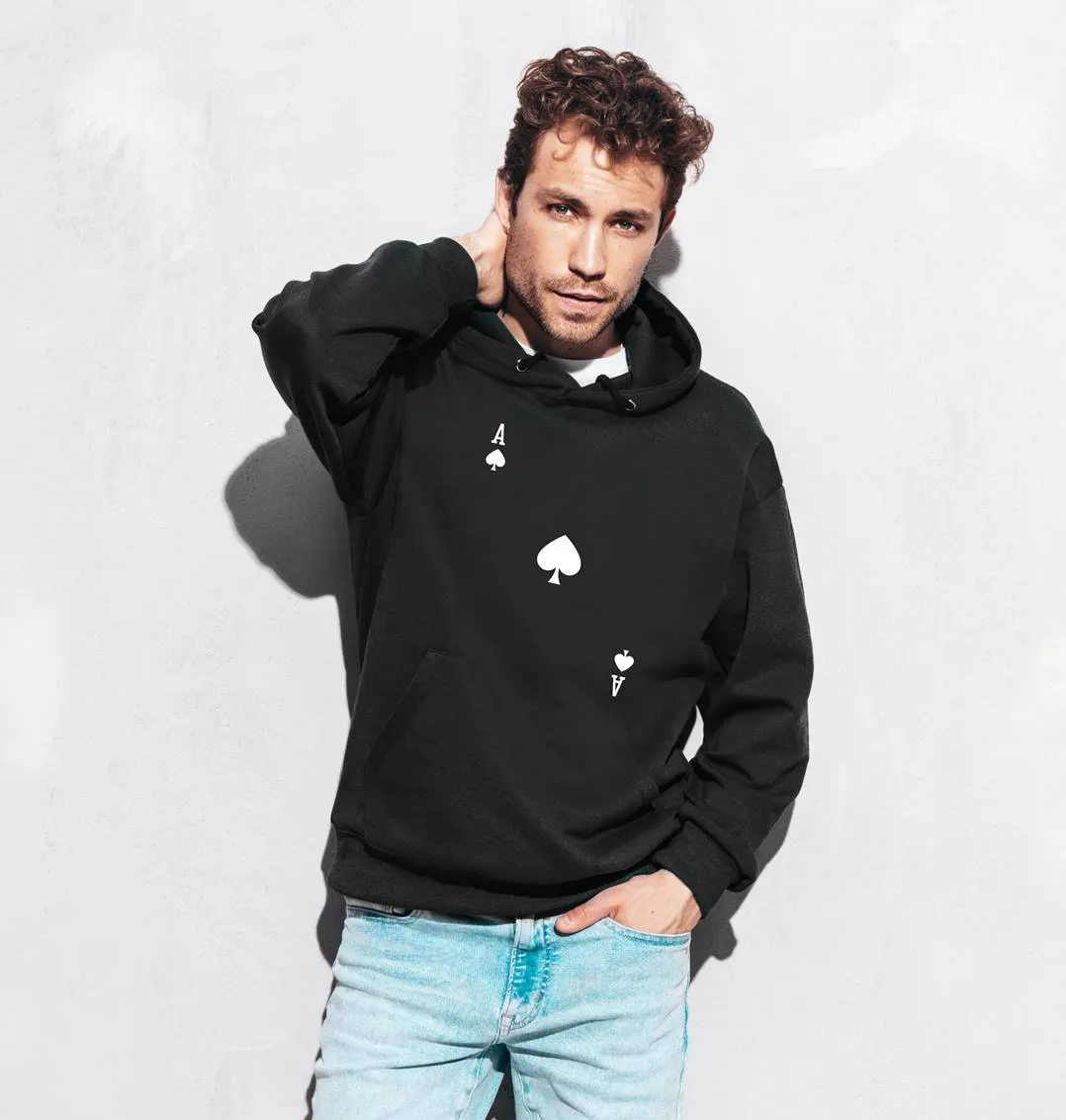 Hoodie - Spielkarte Pik Ass