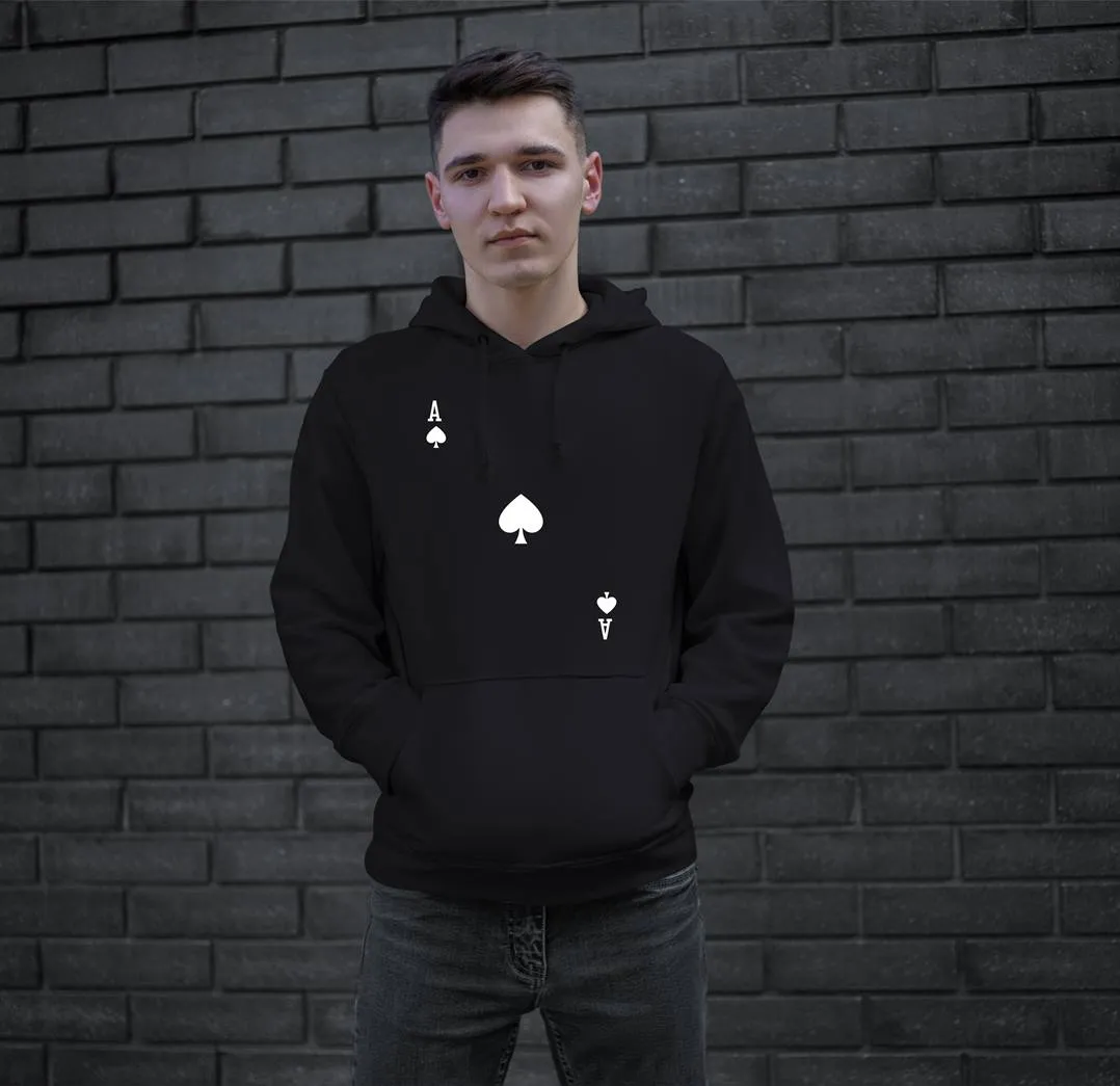 Hoodie - Spielkarte Pik Ass