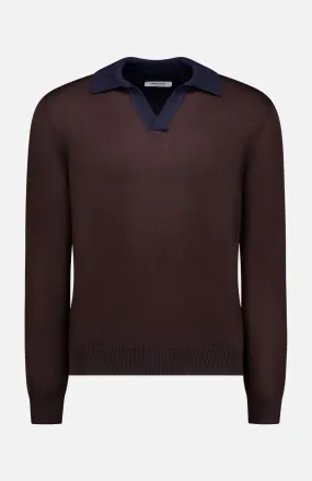 Johnny Collar Long Sleeve Polo