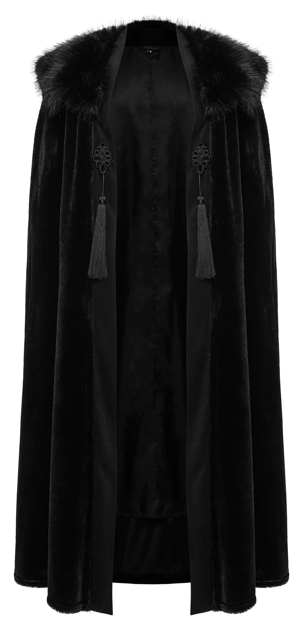 Lux Velvet Gothic Cloak with Fur Collar and Tassels