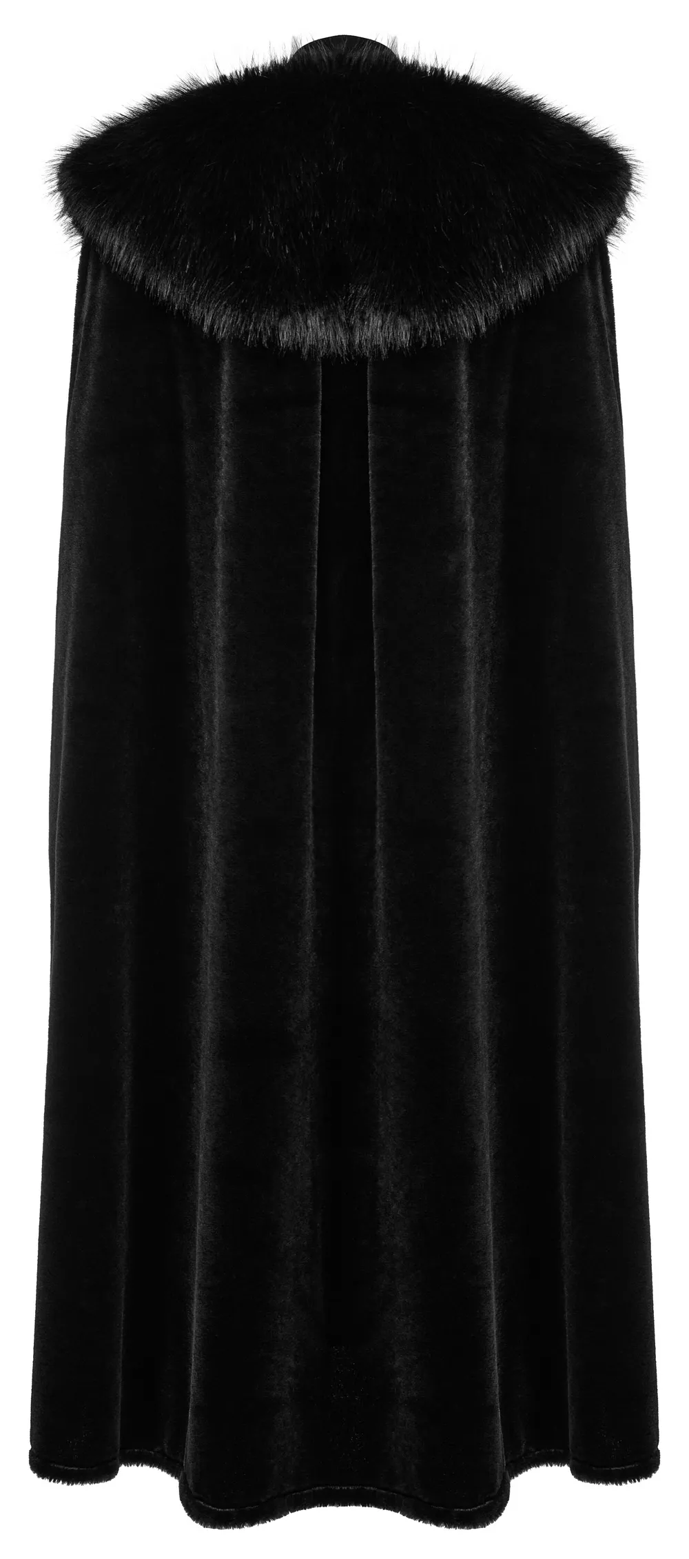 Lux Velvet Gothic Cloak with Fur Collar and Tassels