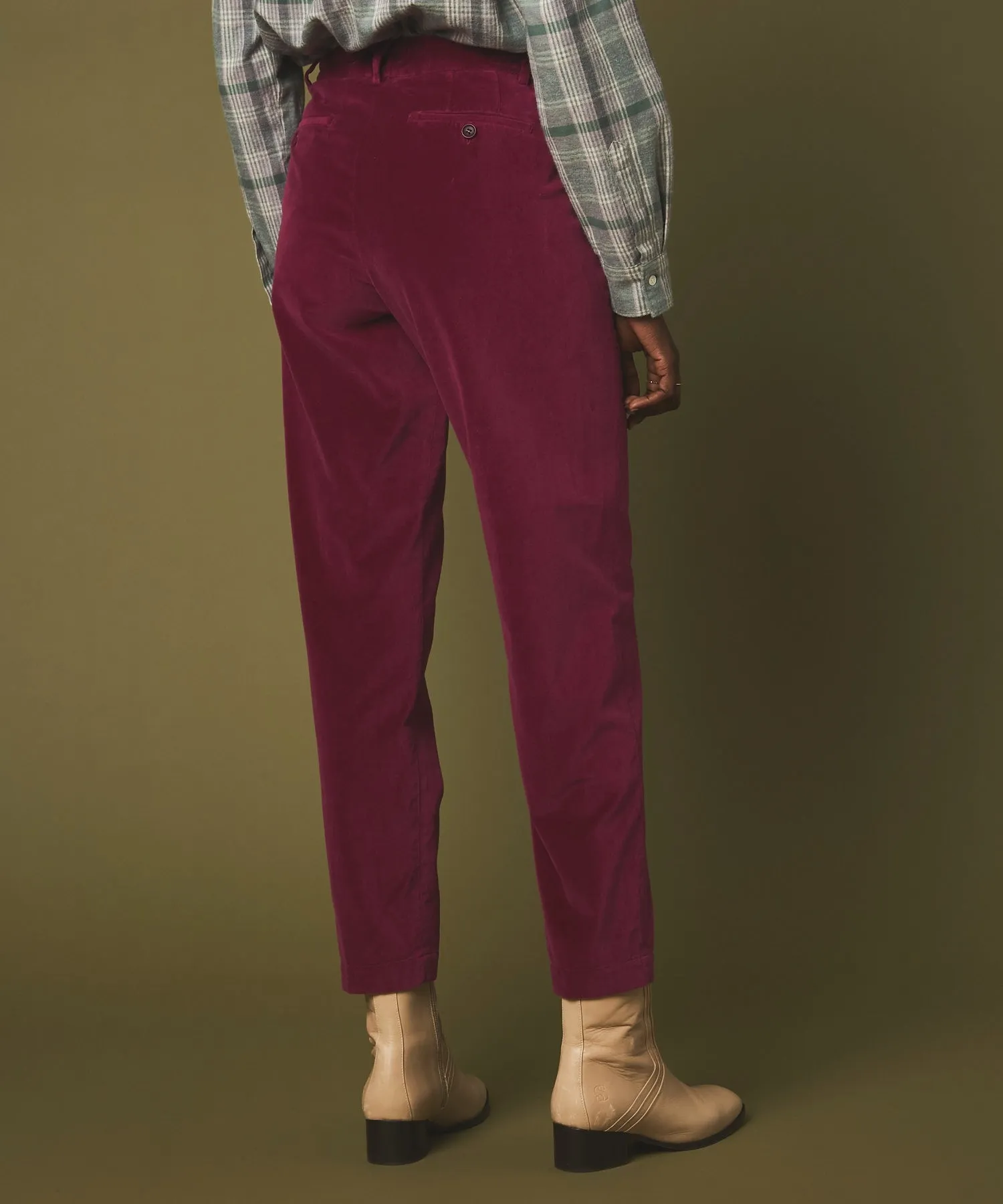 Magenta Corduroy Prago Pants by Hartford Paris