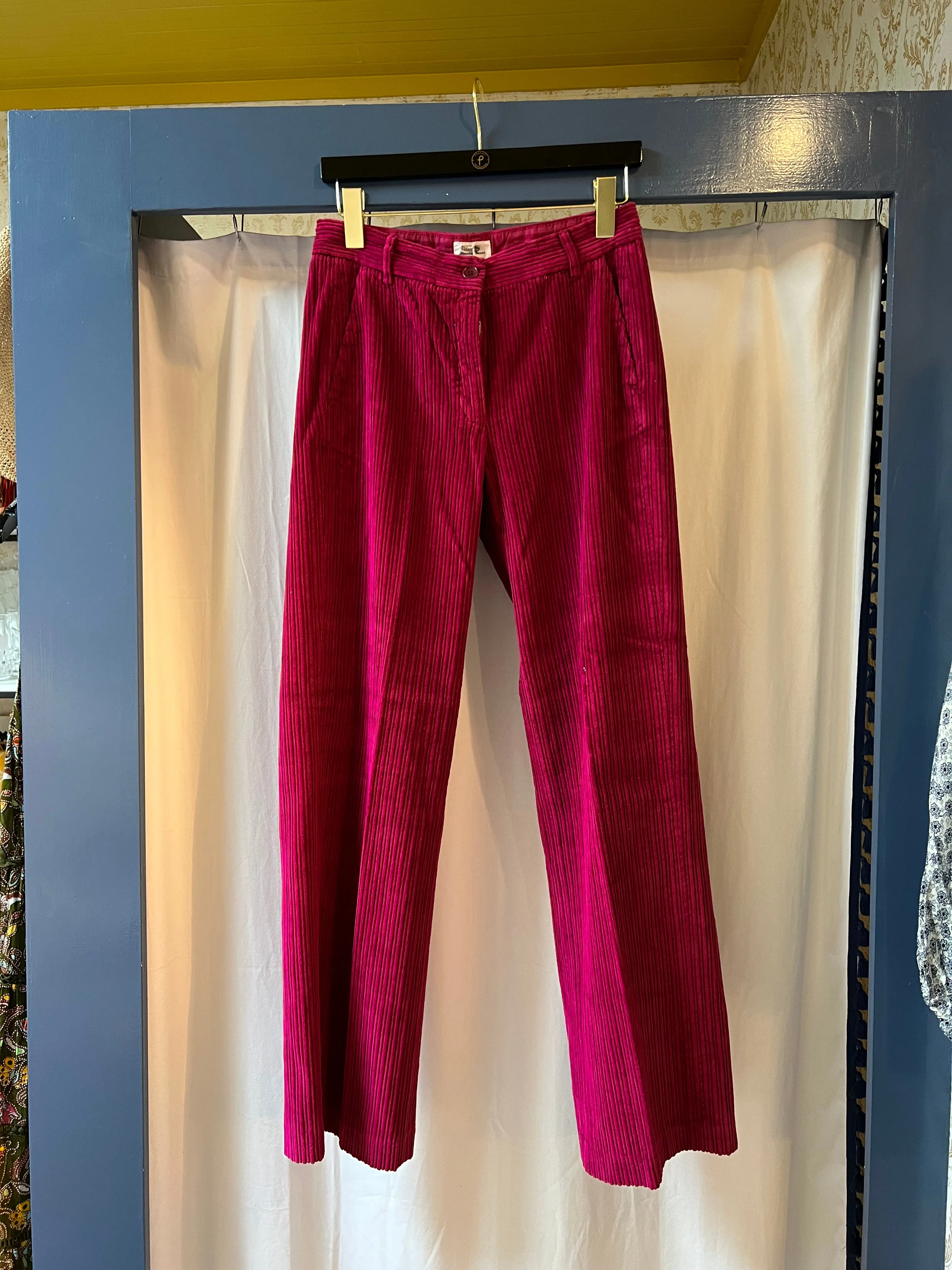 Magenta Corduroy Prago Pants by Hartford Paris