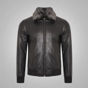 Men's B3 RAF Flight Aviator Leather Jacket