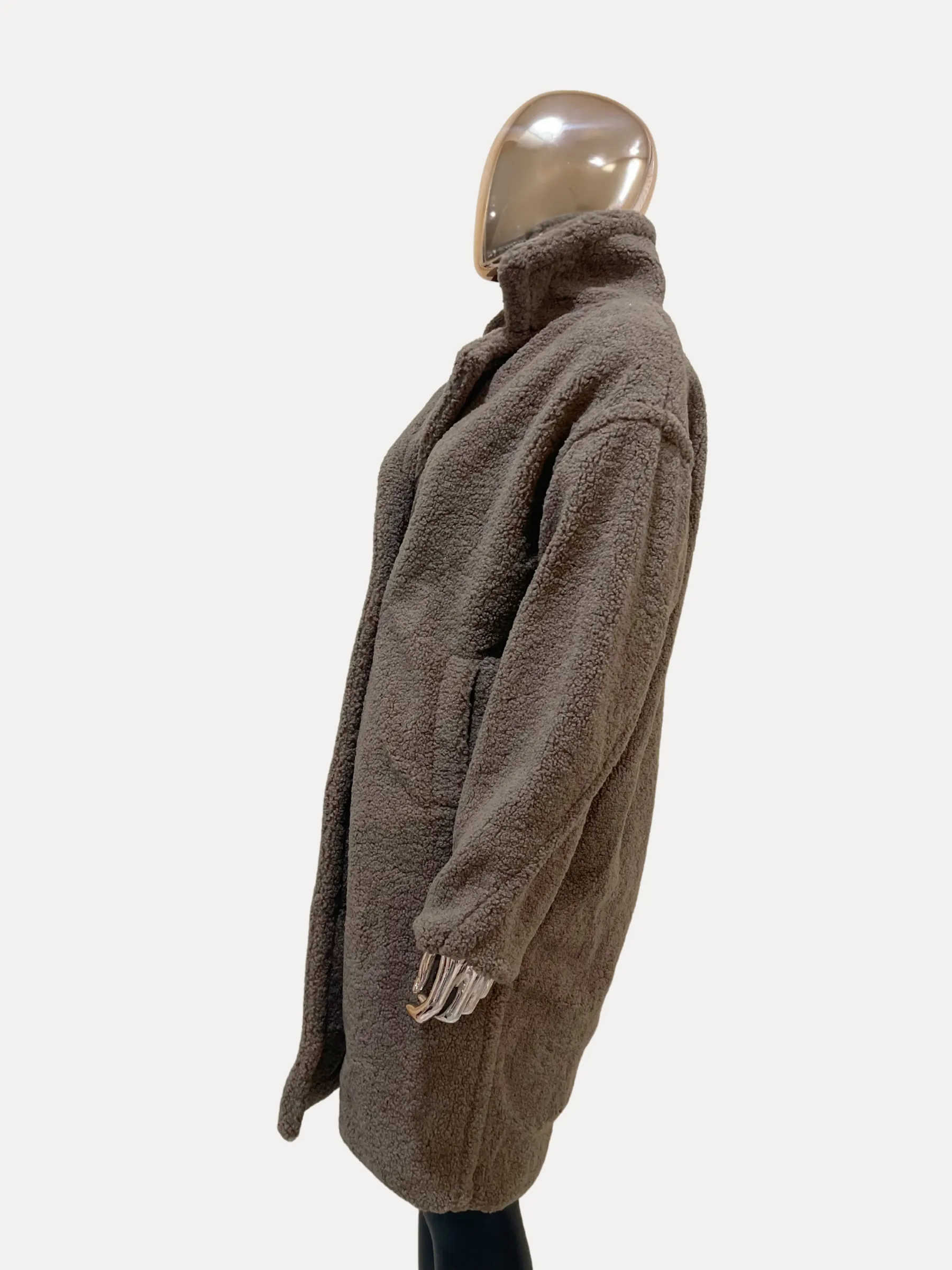 Mid Length Teddy Coat