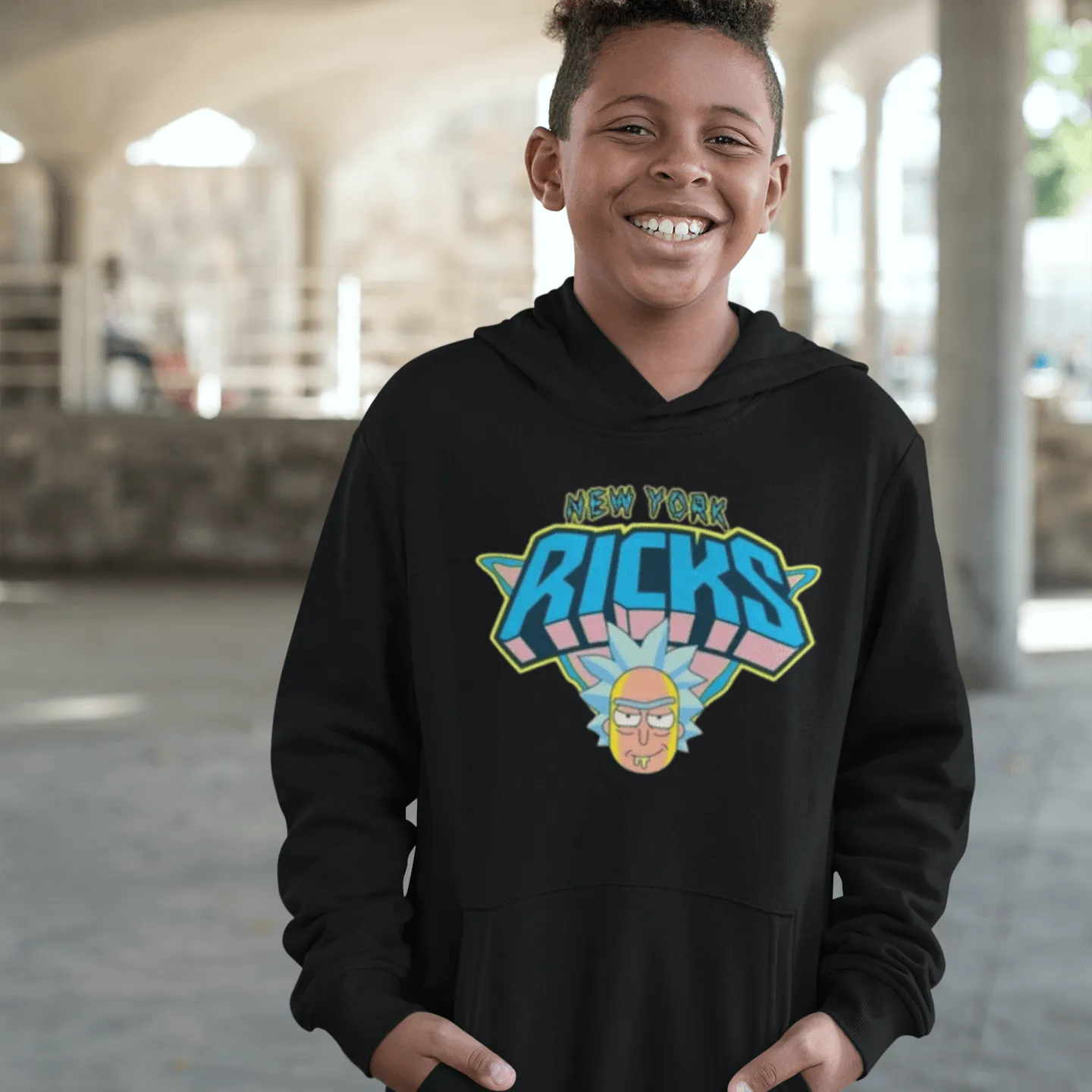 New York Ricks Hoodie Midweight Ultra Soft Cotton Blend Unisex Pullover