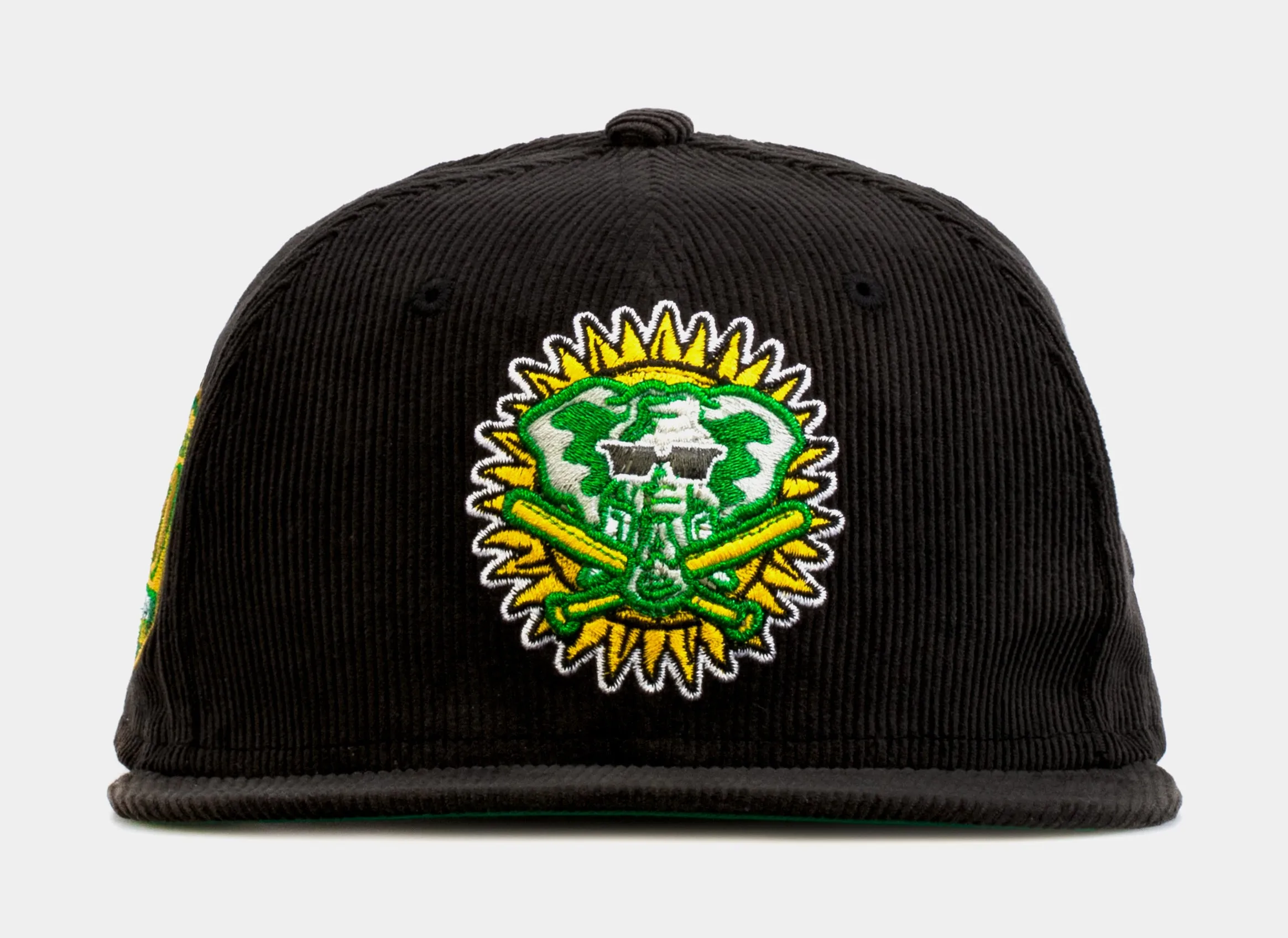 SP Exclusive Black Corduroy Oakland A's 59Fifty Mens Fitted Hat (Black)