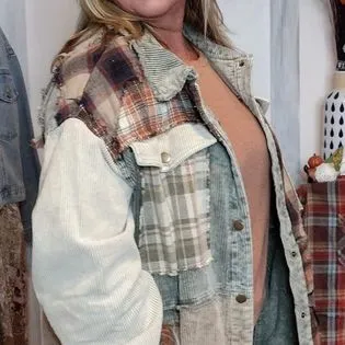 Super Star Mixed Plaid Jacket