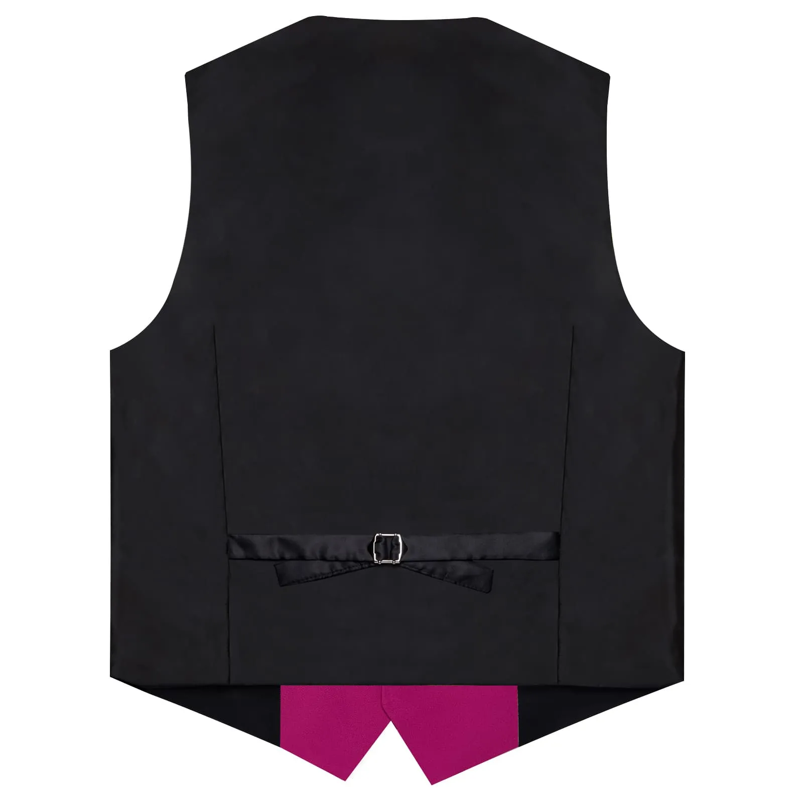 Ties2you Work Vest Hollywood Cerise Pink Solid Silk Dress Tuxedo Vest for Men