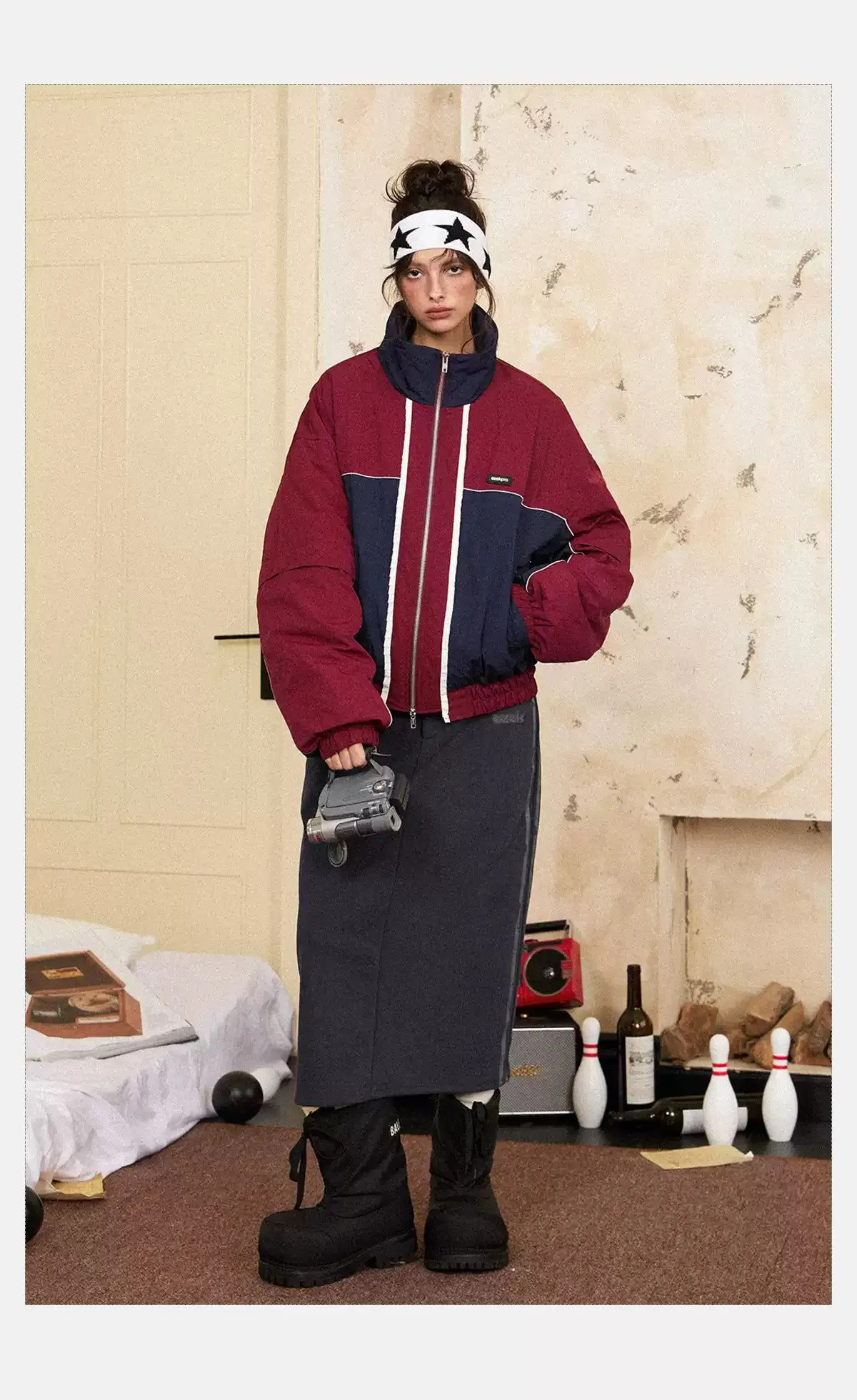 Tom Color Block Zipped Down Jacket
