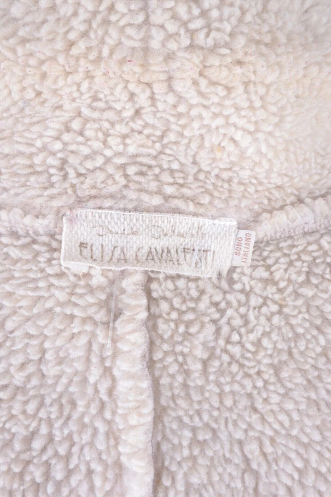 Women's Elisa Cavaletti Grey Cotton Faux Shearling Coat Jacket Size ~ L